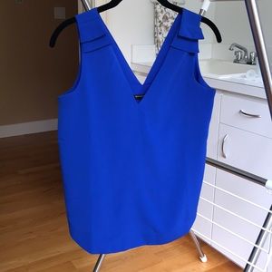 Bright blue Banana Republic Top XS PETITE